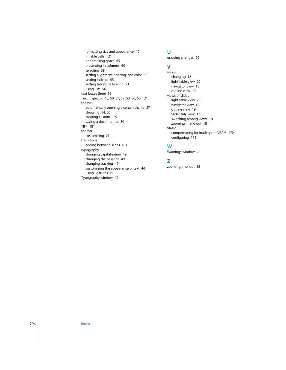 Apple Keynote '08 User Manual | Page 204 / 204