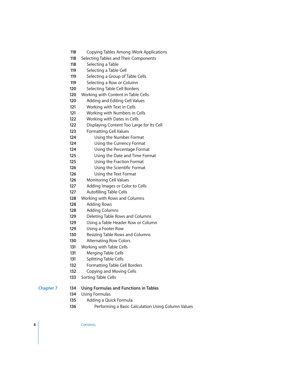 Apple Keynote '08 User Manual | Page 8 / 204