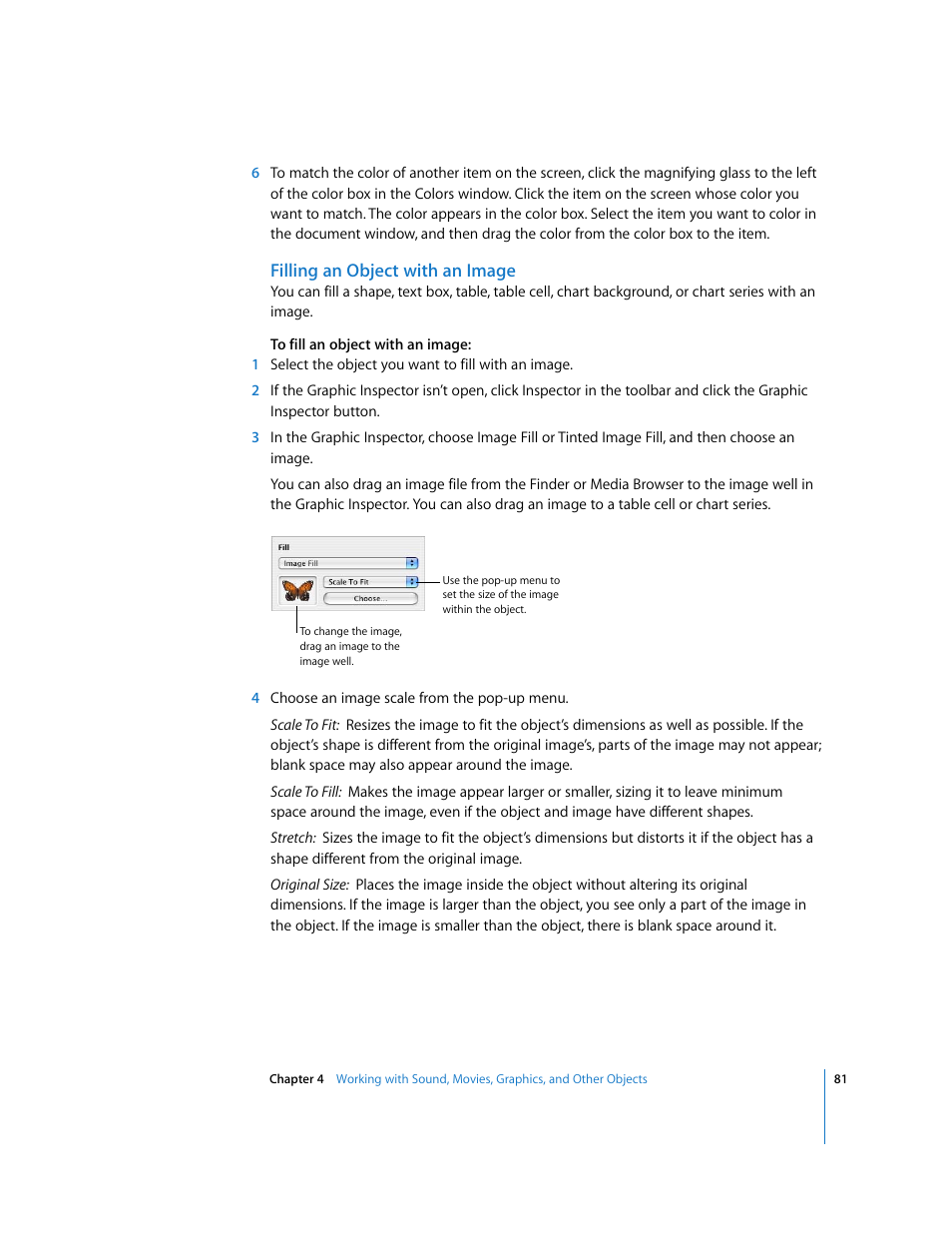Filling an object with an image | Apple Keynote '08 User Manual | Page 81 / 204