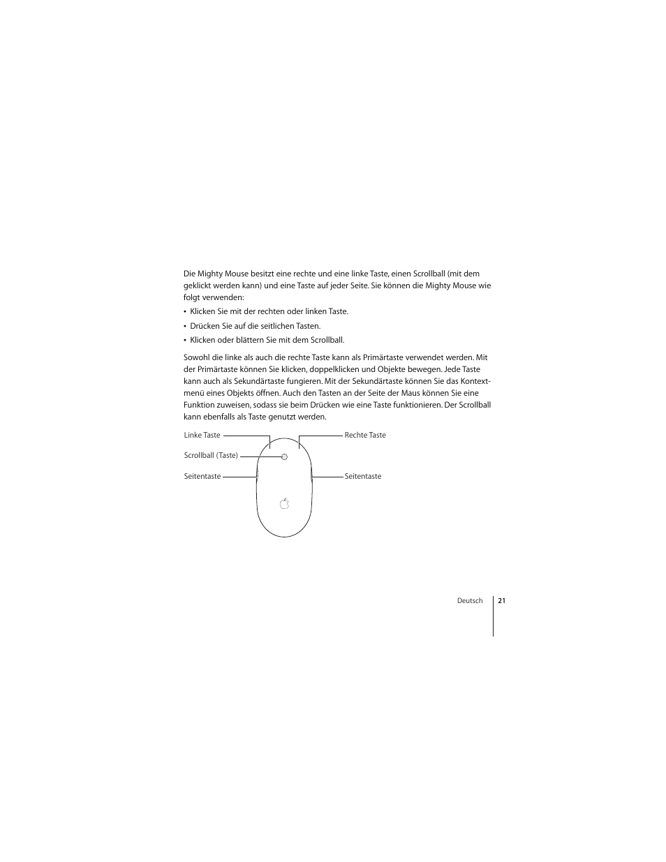 Apple Mighty Mouse (wireless) User Manual | Page 21 / 101