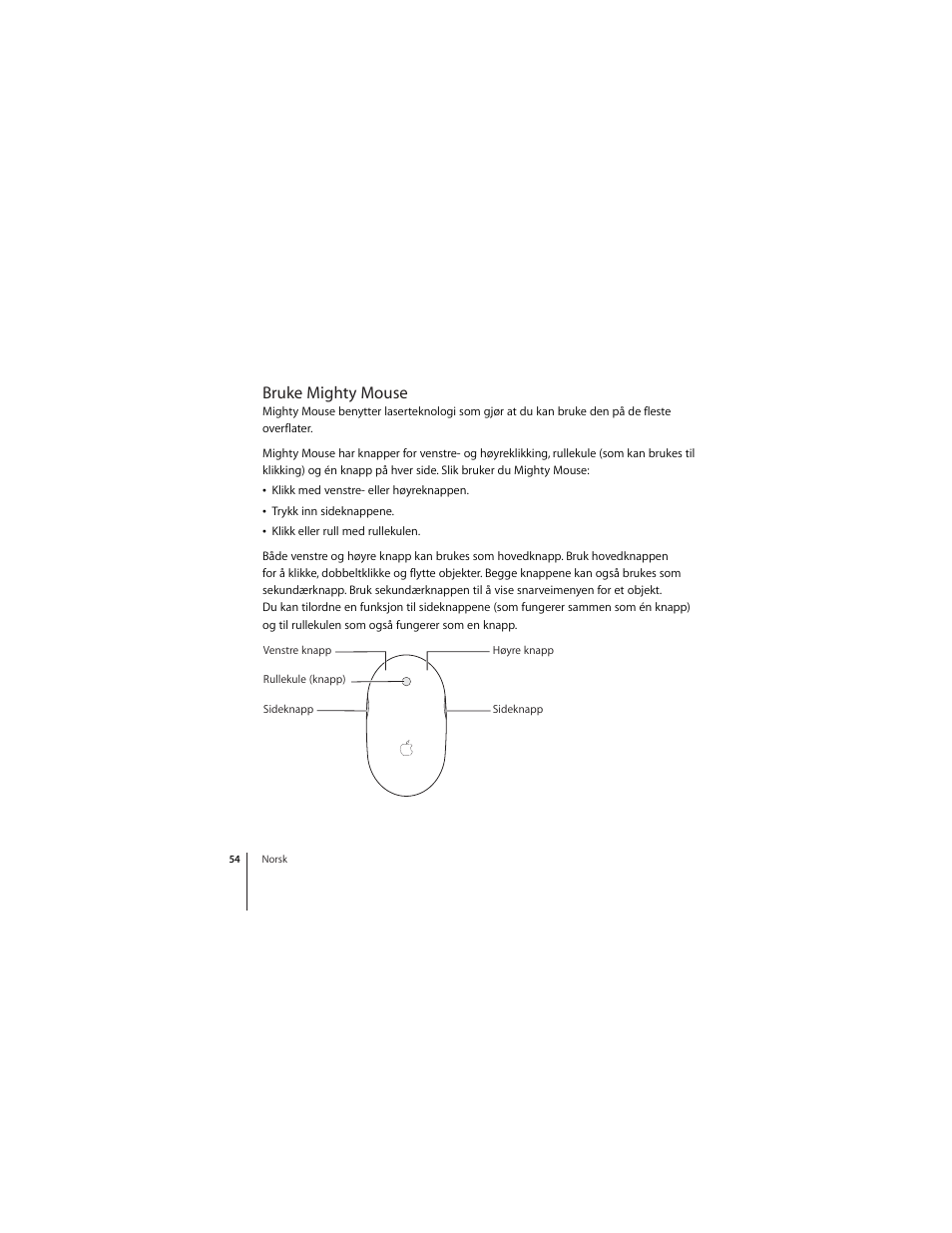 Bruke mighty mouse | Apple Mighty Mouse (wireless) User Manual | Page 54 / 101