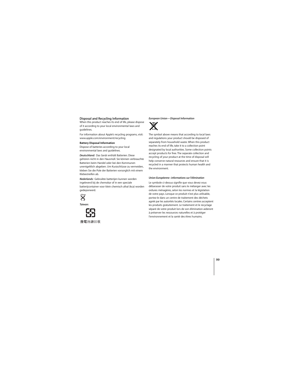 Apple Mighty Mouse (wireless) User Manual | Page 99 / 101