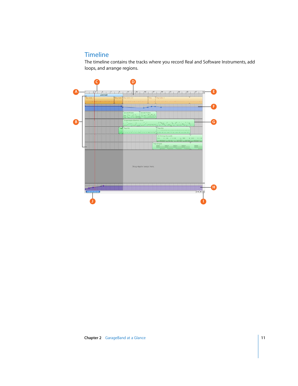 Timeline | Apple GarageBand '08 User Manual | Page 11 / 102
