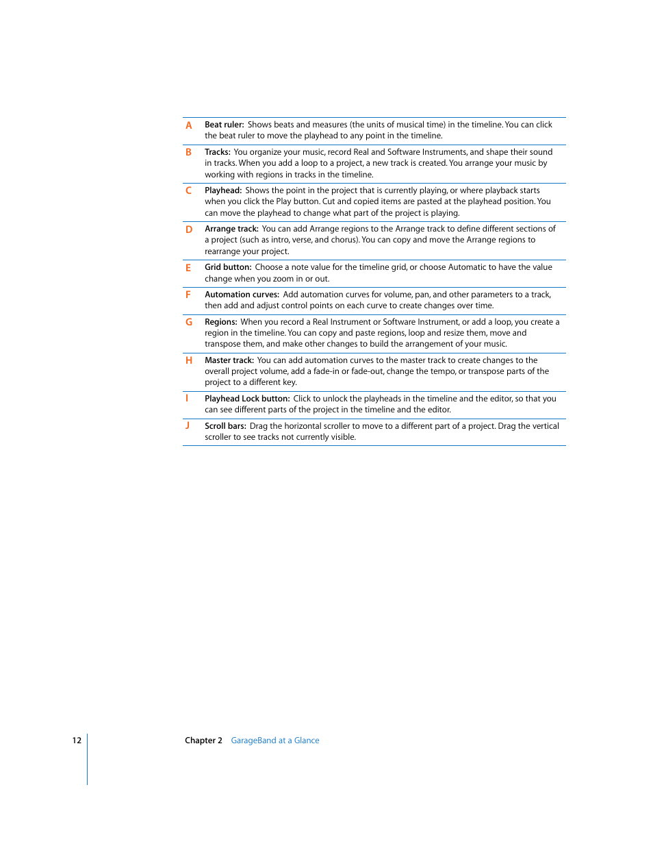 Apple GarageBand '08 User Manual | Page 12 / 102