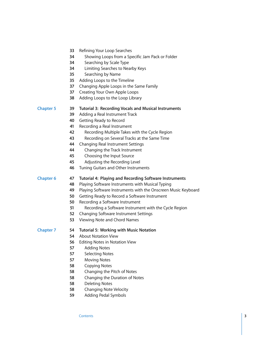 Apple GarageBand '08 User Manual | Page 3 / 102