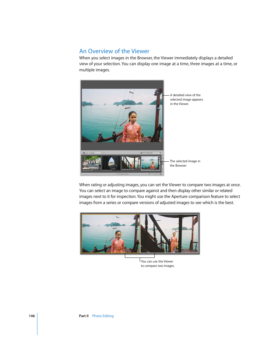 An overview of the viewer, P. 146) | Apple Aperture User Manual | Page 146 / 476