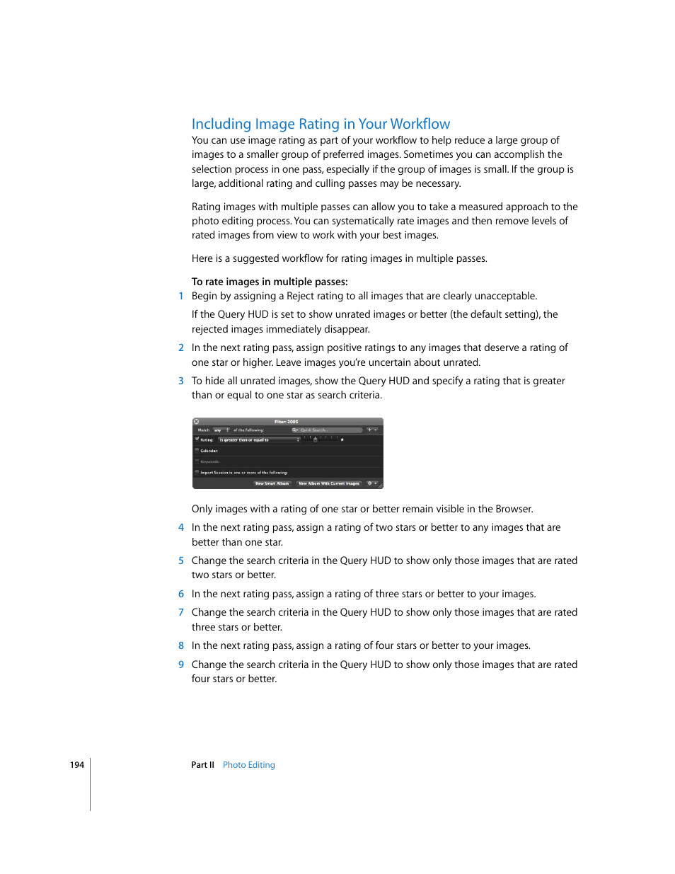 Including image rating in your workflow, P. 194) | Apple Aperture User Manual | Page 194 / 476