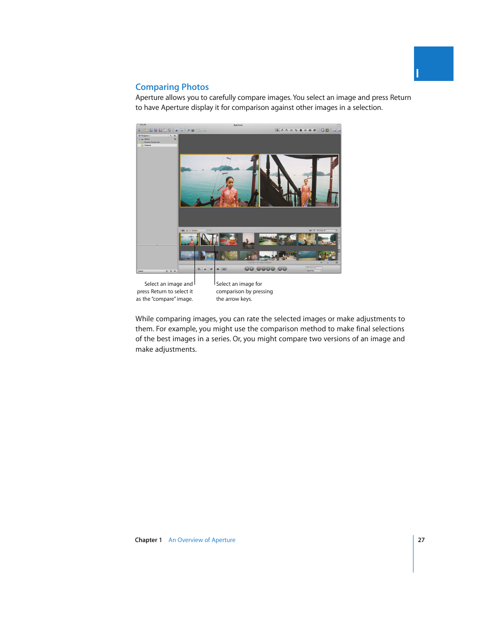 Comparing photos | Apple Aperture User Manual | Page 27 / 476