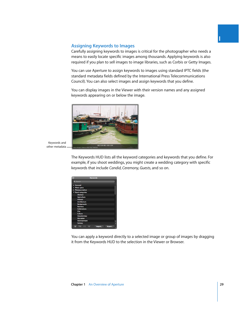 Assigning keywords to images | Apple Aperture User Manual | Page 29 / 476