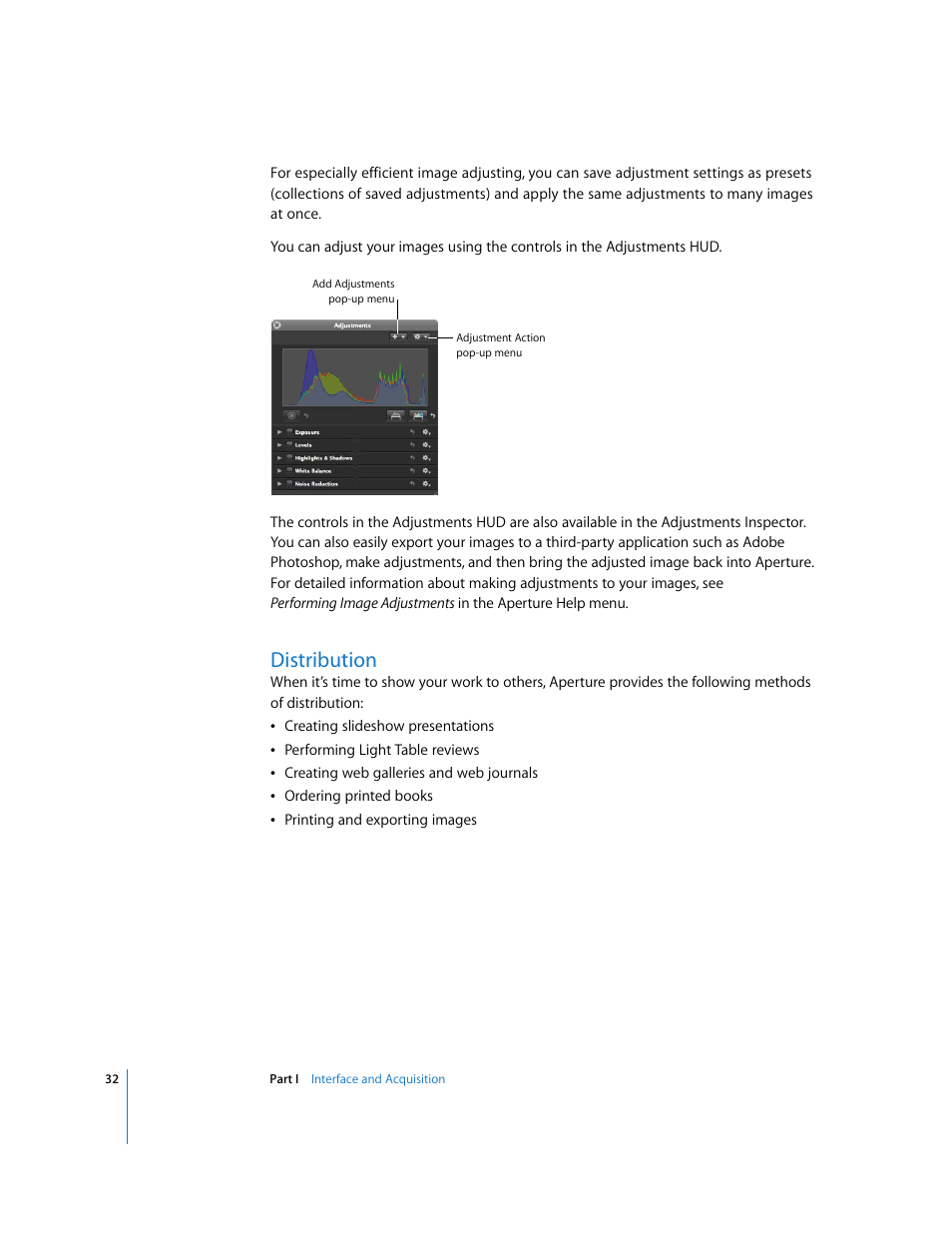 Distribution, P. 32) | Apple Aperture User Manual | Page 32 / 476