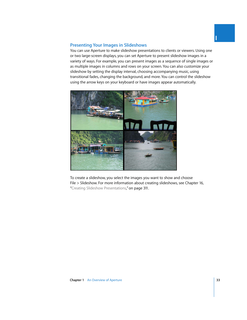 Presenting your images in slideshows | Apple Aperture User Manual | Page 33 / 476