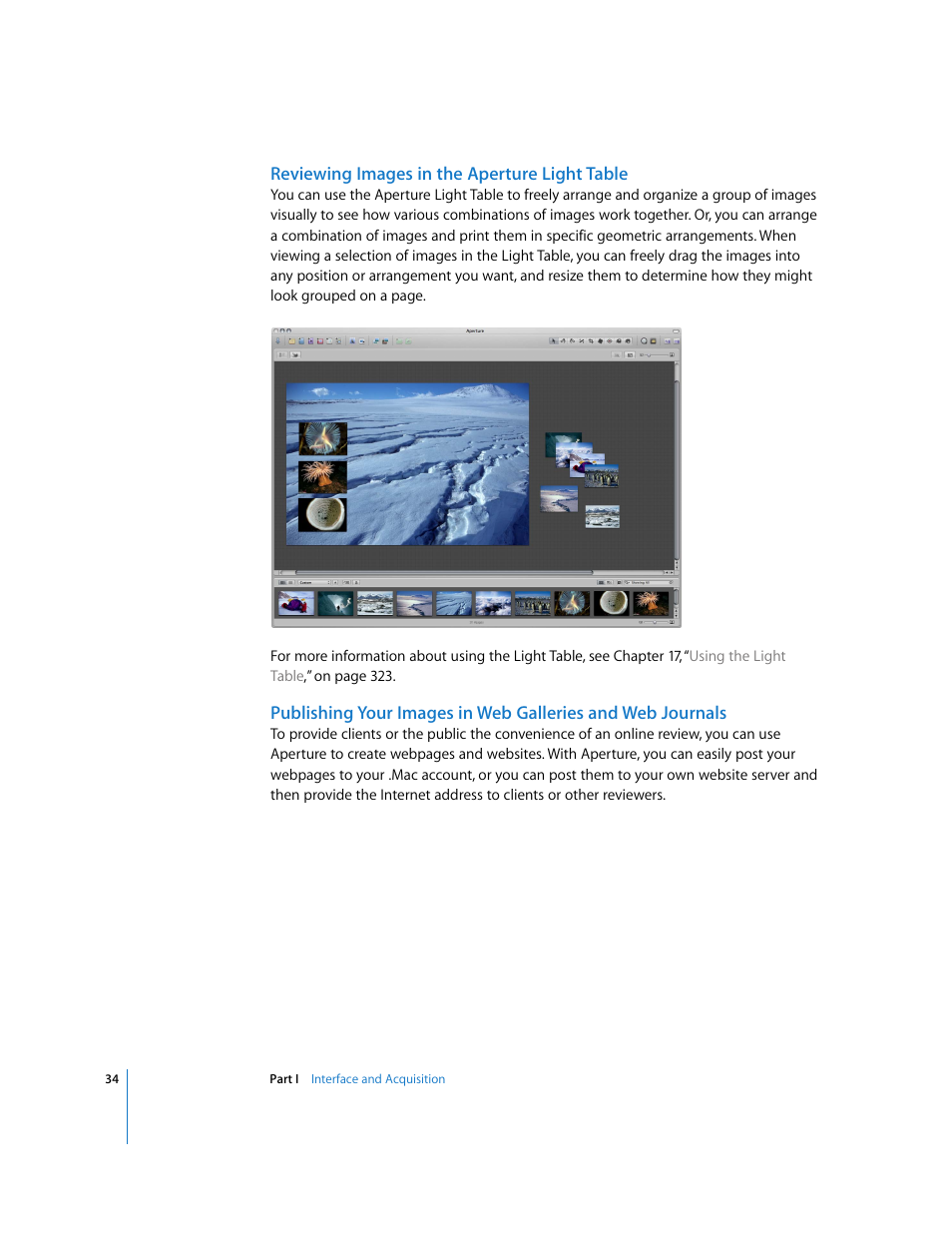 Reviewing images in the aperture light table | Apple Aperture User Manual | Page 34 / 476