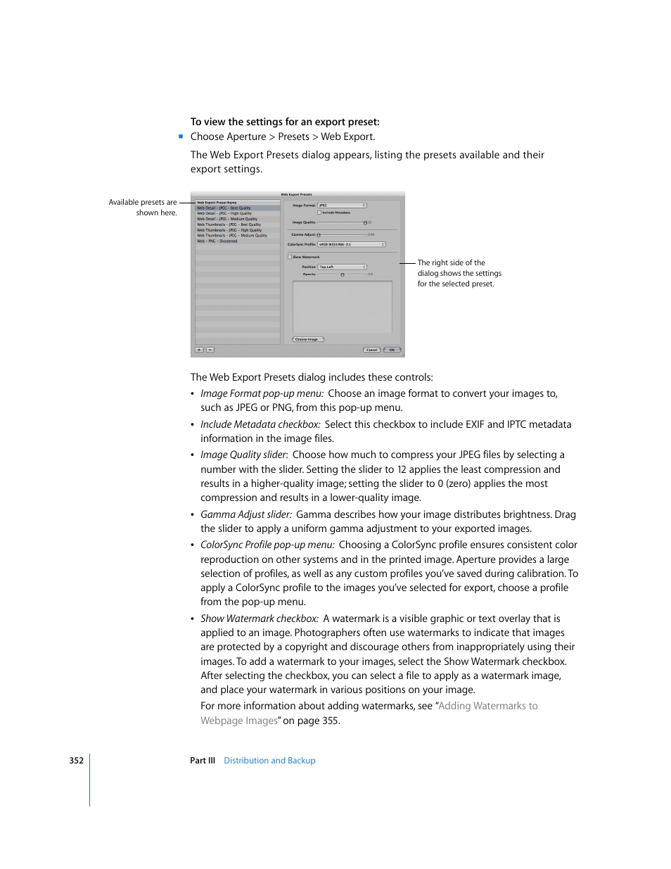 Apple Aperture User Manual | Page 352 / 476