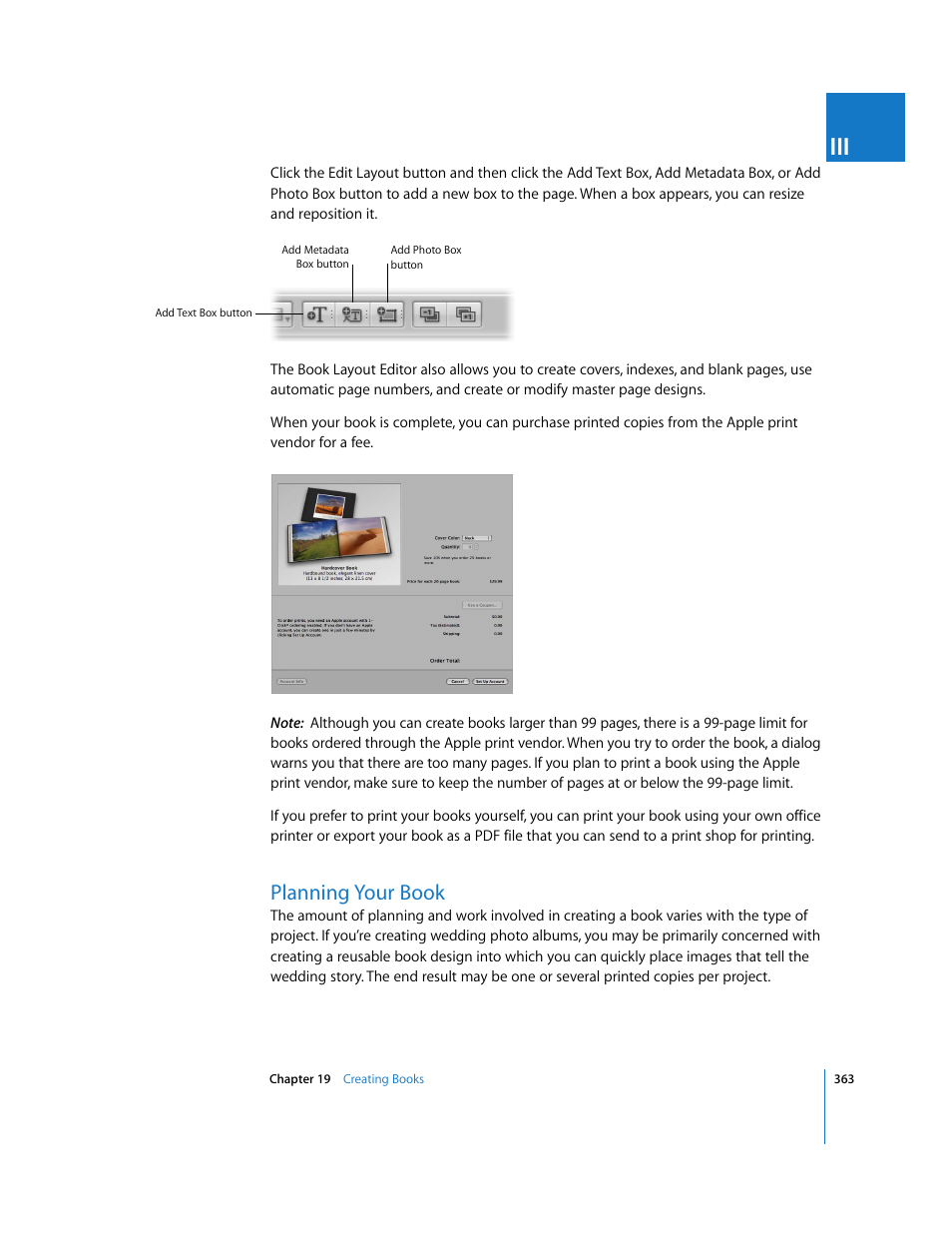 Planning your book, P. 363) | Apple Aperture User Manual | Page 363 / 476