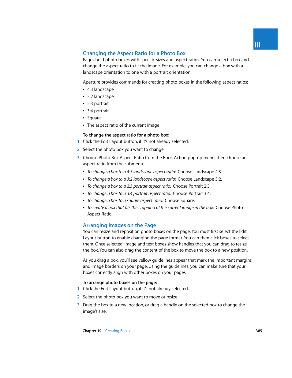 Changing the aspect ratio for a photo box | Apple Aperture User Manual | Page 385 / 476