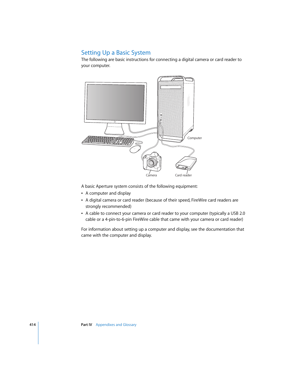 Setting up a basic system, P. 414) | Apple Aperture User Manual | Page 414 / 476