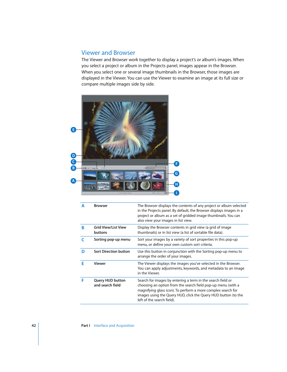 Viewer and browser, P. 42) | Apple Aperture User Manual | Page 42 / 476