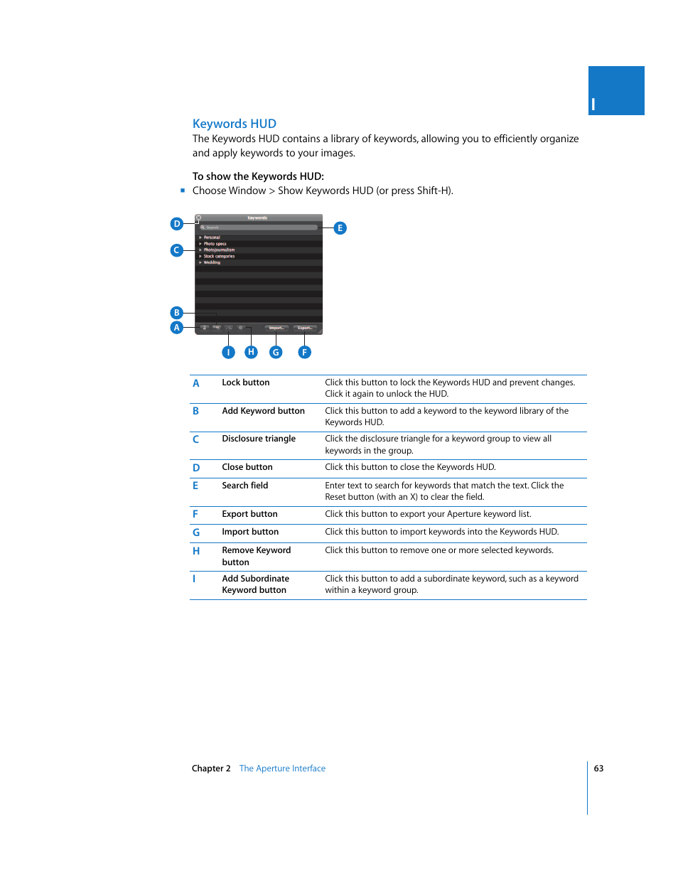 Keywords hud | Apple Aperture User Manual | Page 63 / 476