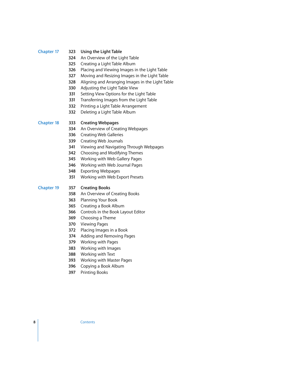 Apple Aperture User Manual | Page 8 / 476