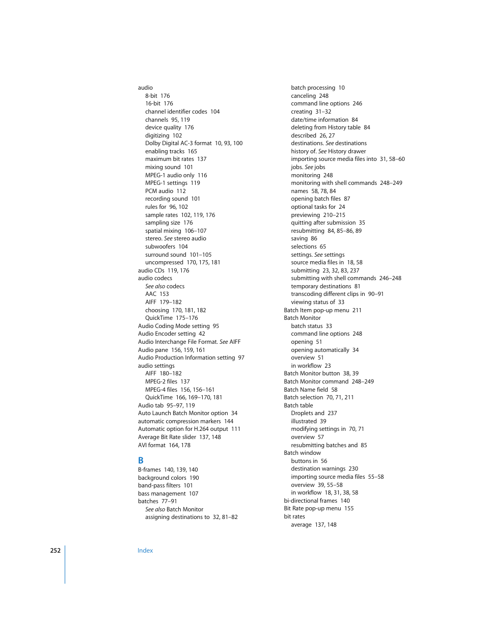 Apple Compressor 2 User Manual | Page 252 / 263