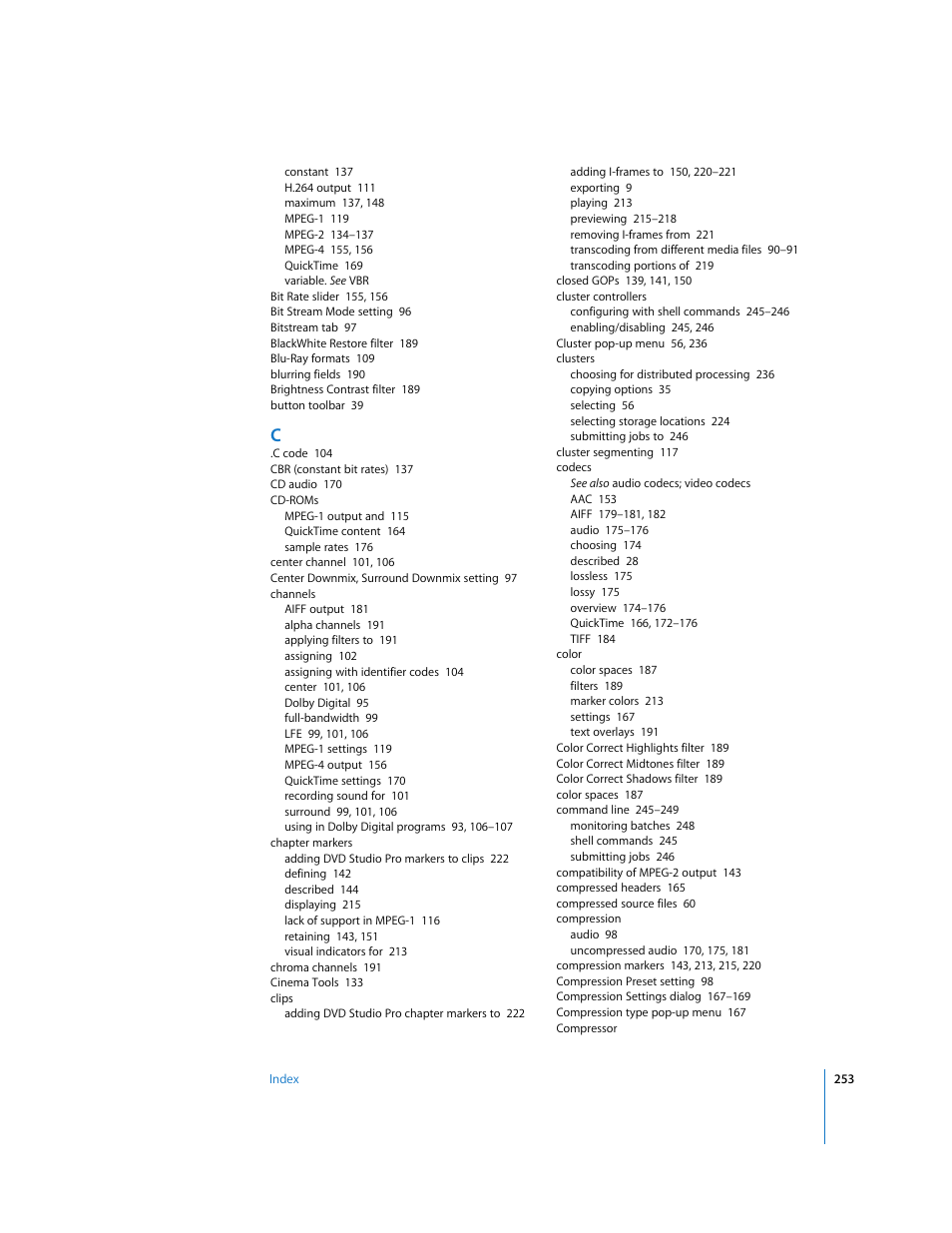 Apple Compressor 2 User Manual | Page 253 / 263