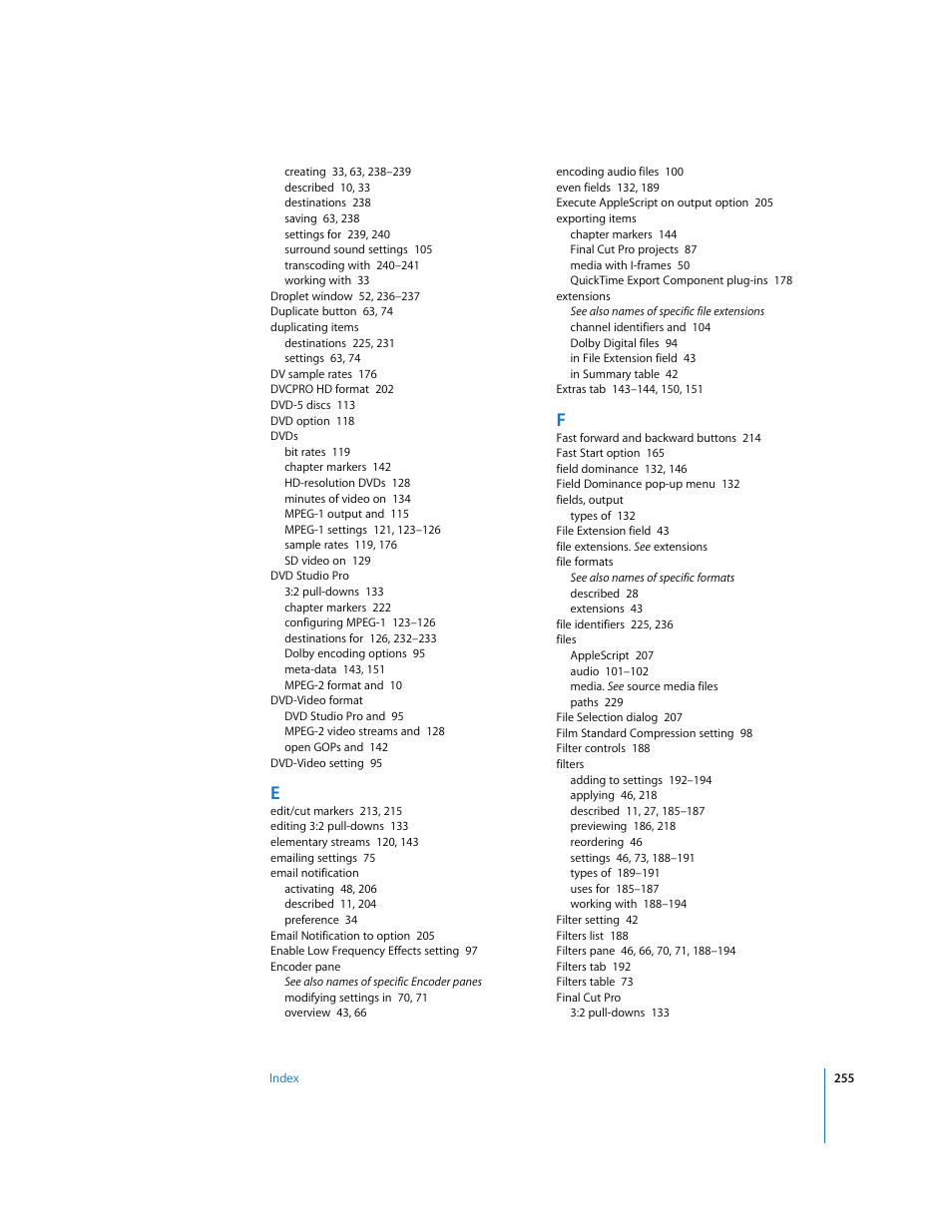 Apple Compressor 2 User Manual | Page 255 / 263