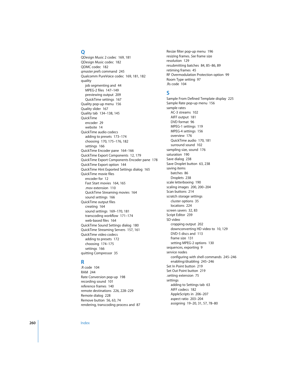 Apple Compressor 2 User Manual | Page 260 / 263