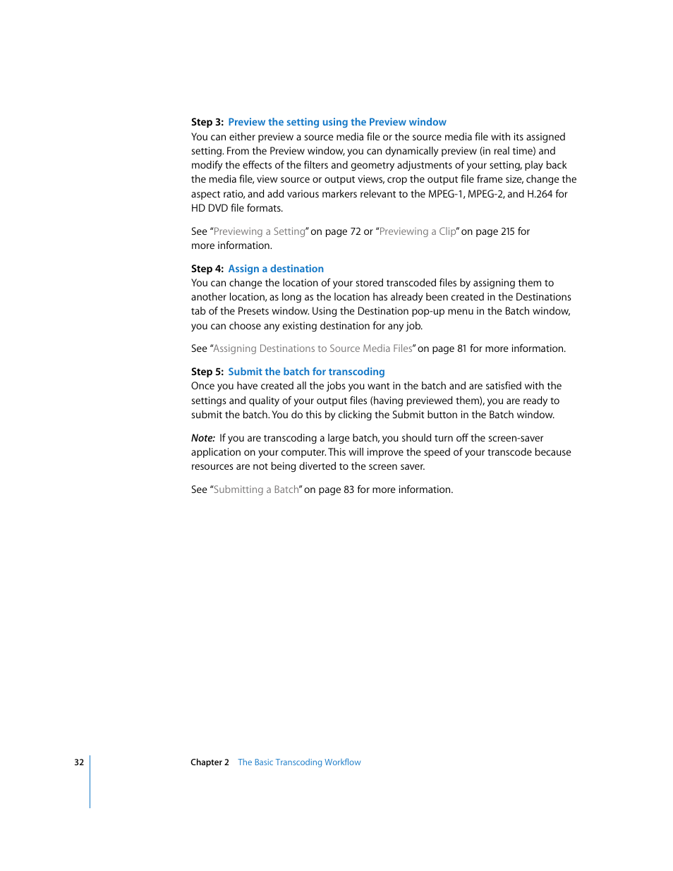 Apple Compressor 2 User Manual | Page 32 / 263