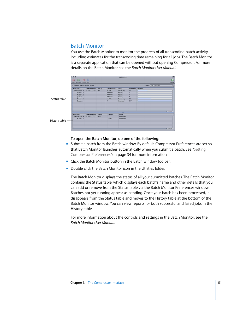 Batch monitor, P. 51) | Apple Compressor 2 User Manual | Page 51 / 263