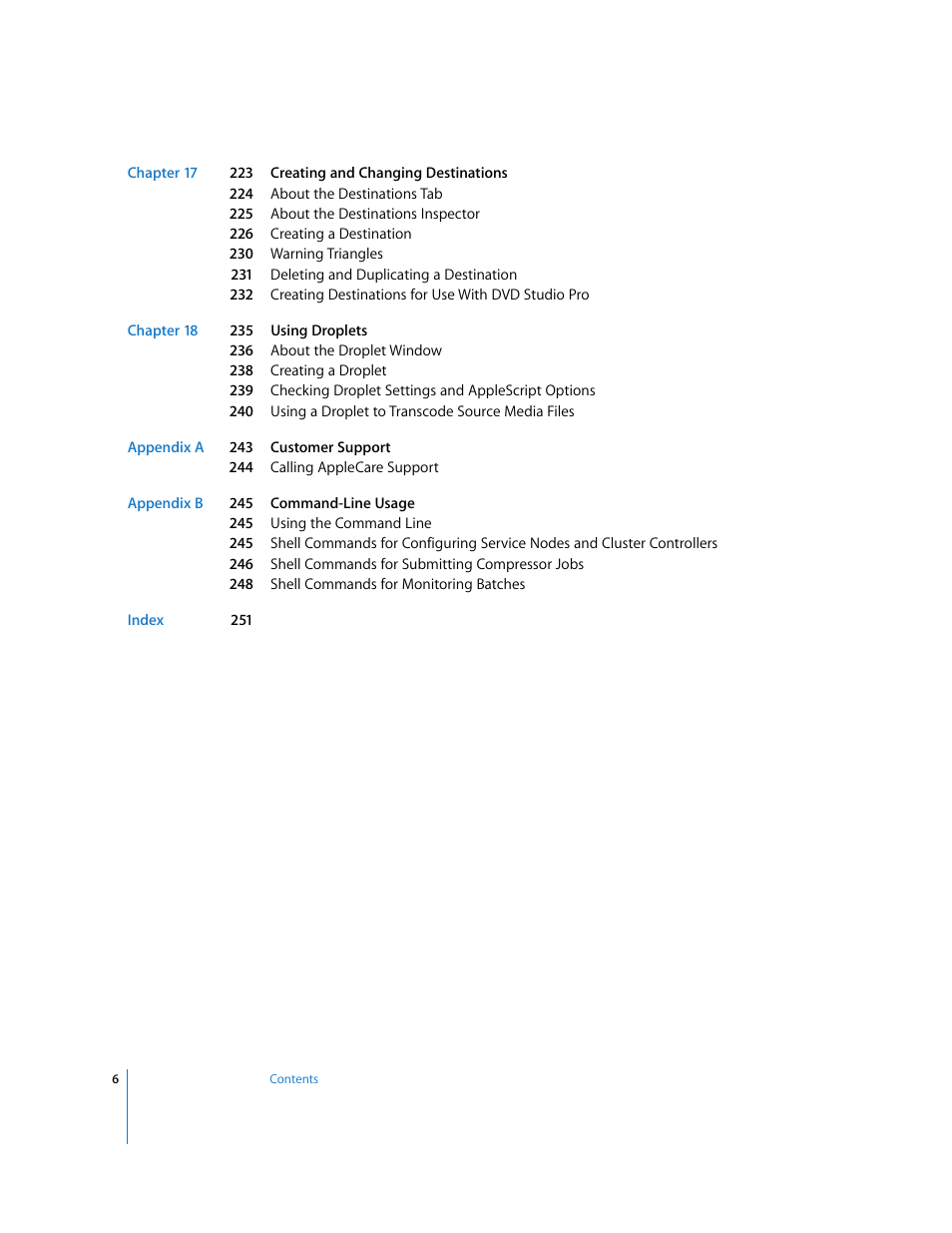 Apple Compressor 2 User Manual | Page 6 / 263