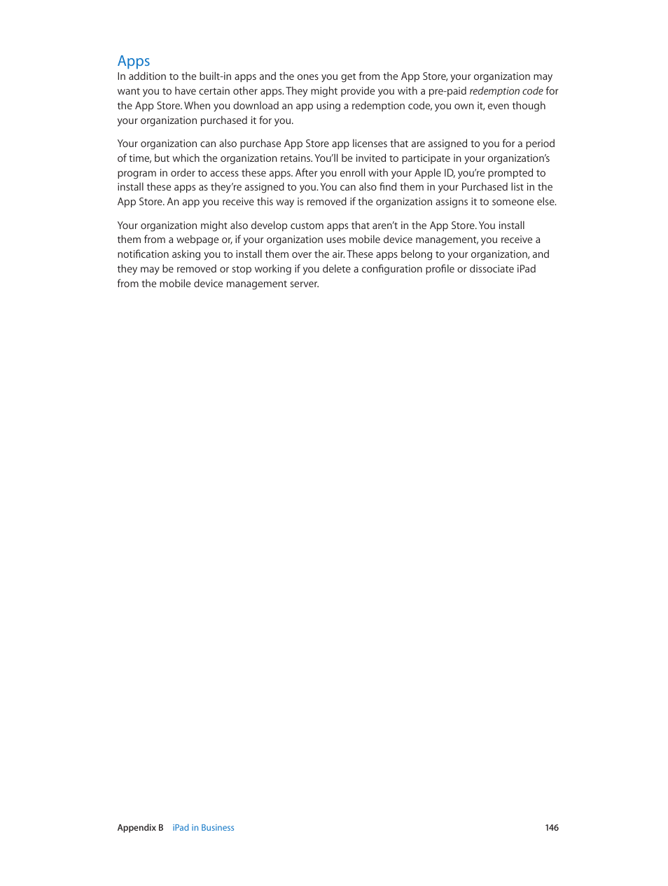 Apps, 146 apps | Apple iPad iOS 8.1 User Manual | Page 146 / 164