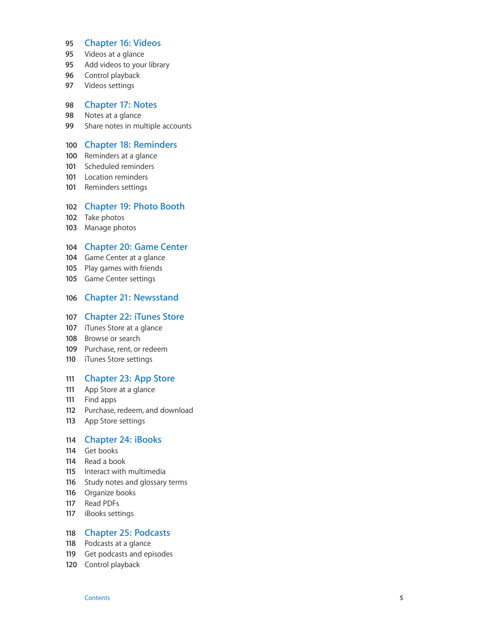 Apple iPad iOS 8.1 User Manual | Page 5 / 164