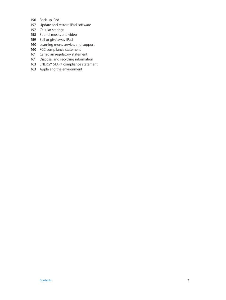 Apple iPad iOS 8.1 User Manual | Page 7 / 164