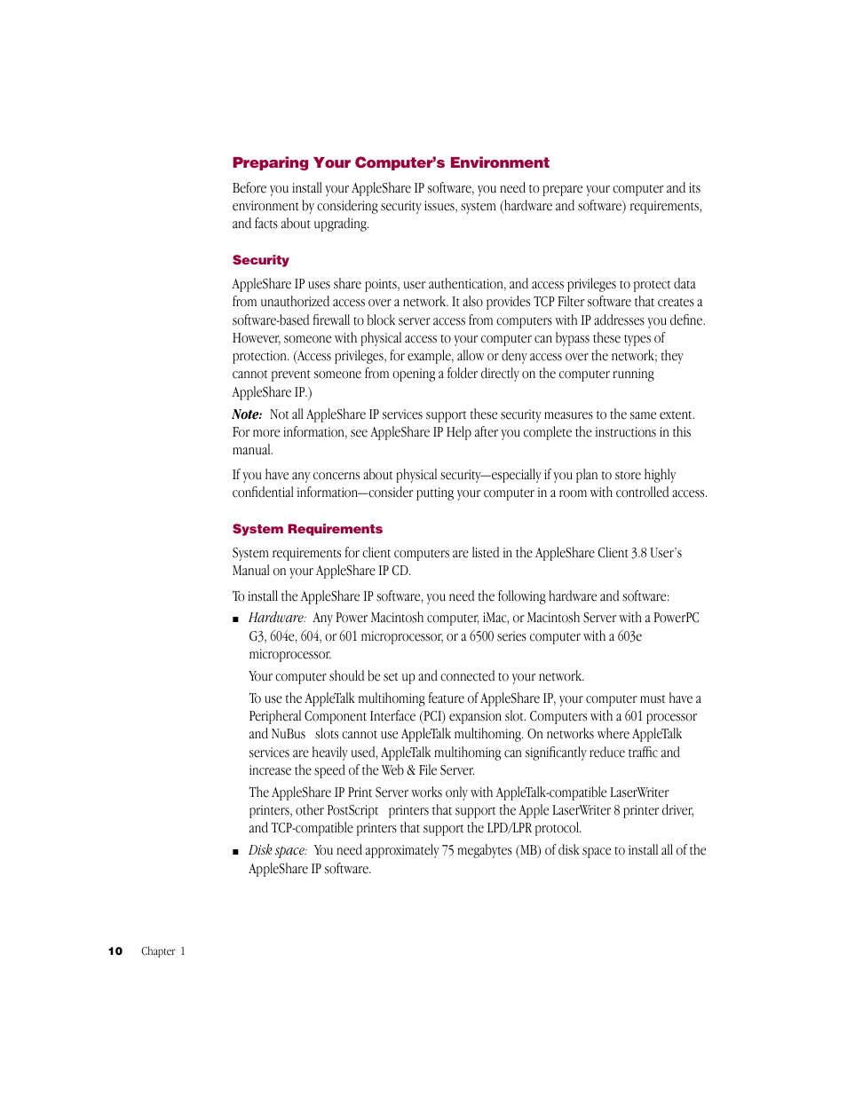 Apple AppleShare IP 6.2 User Manual | Page 10 / 70