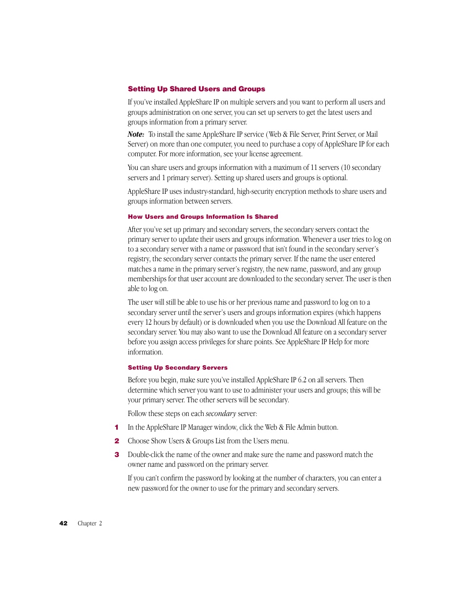 Apple AppleShare IP 6.2 User Manual | Page 42 / 70
