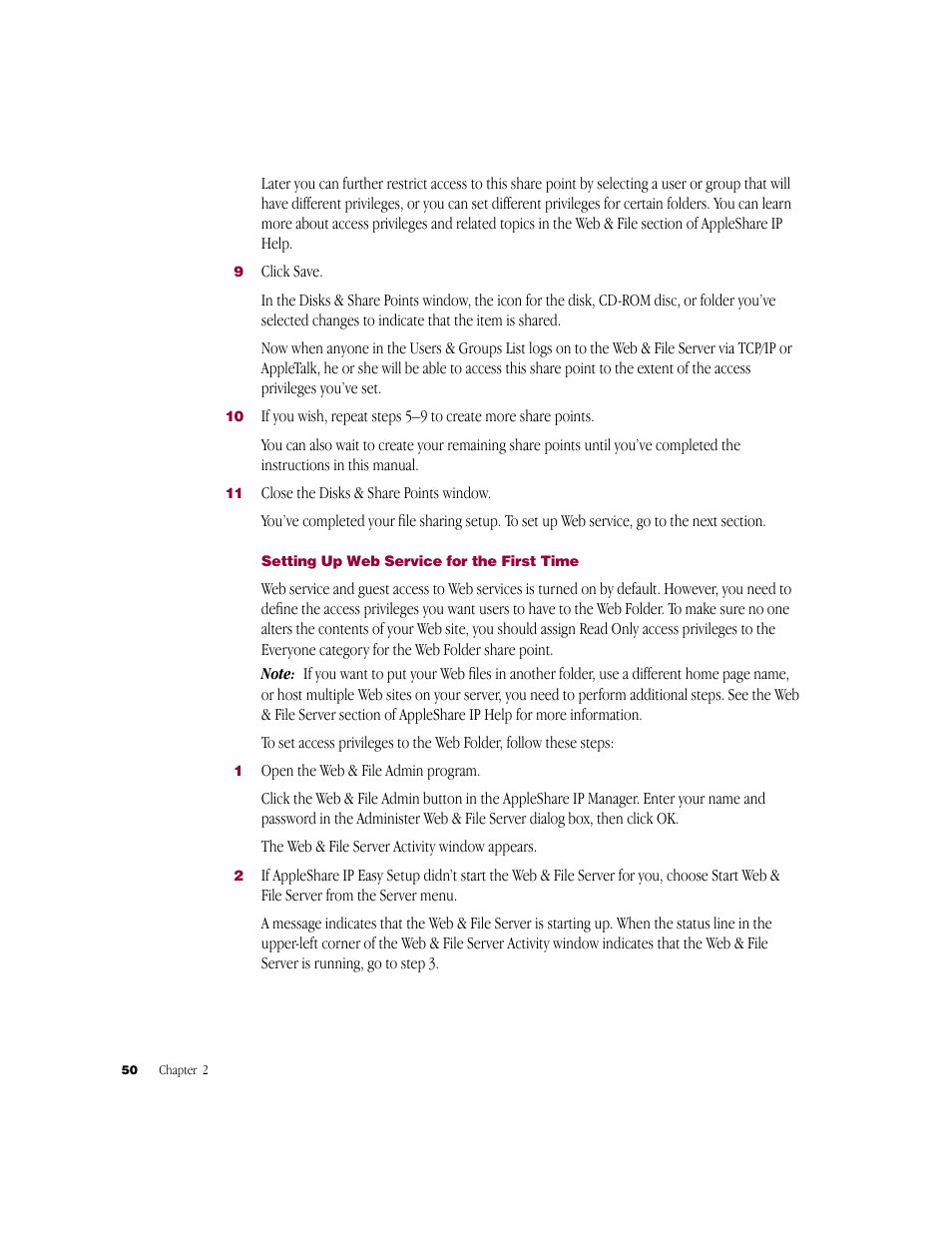 Apple AppleShare IP 6.2 User Manual | Page 50 / 70