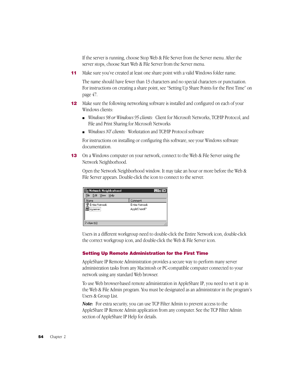 Apple AppleShare IP 6.2 User Manual | Page 54 / 70