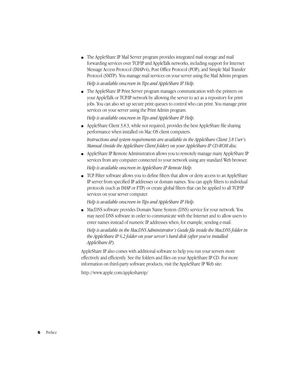 Apple AppleShare IP 6.2 User Manual | Page 6 / 70