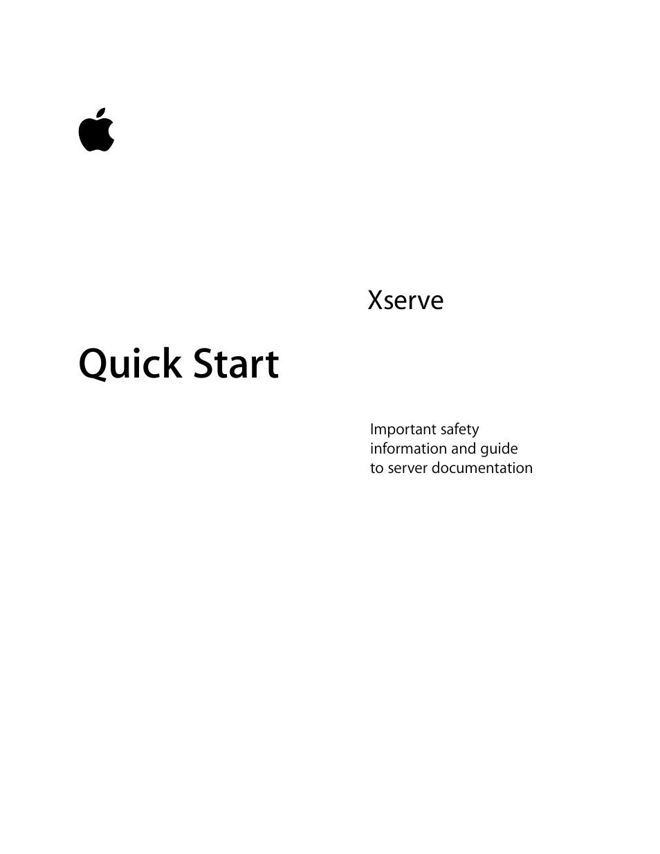 Apple Xserve (Slot Load) User Manual | 8 pages