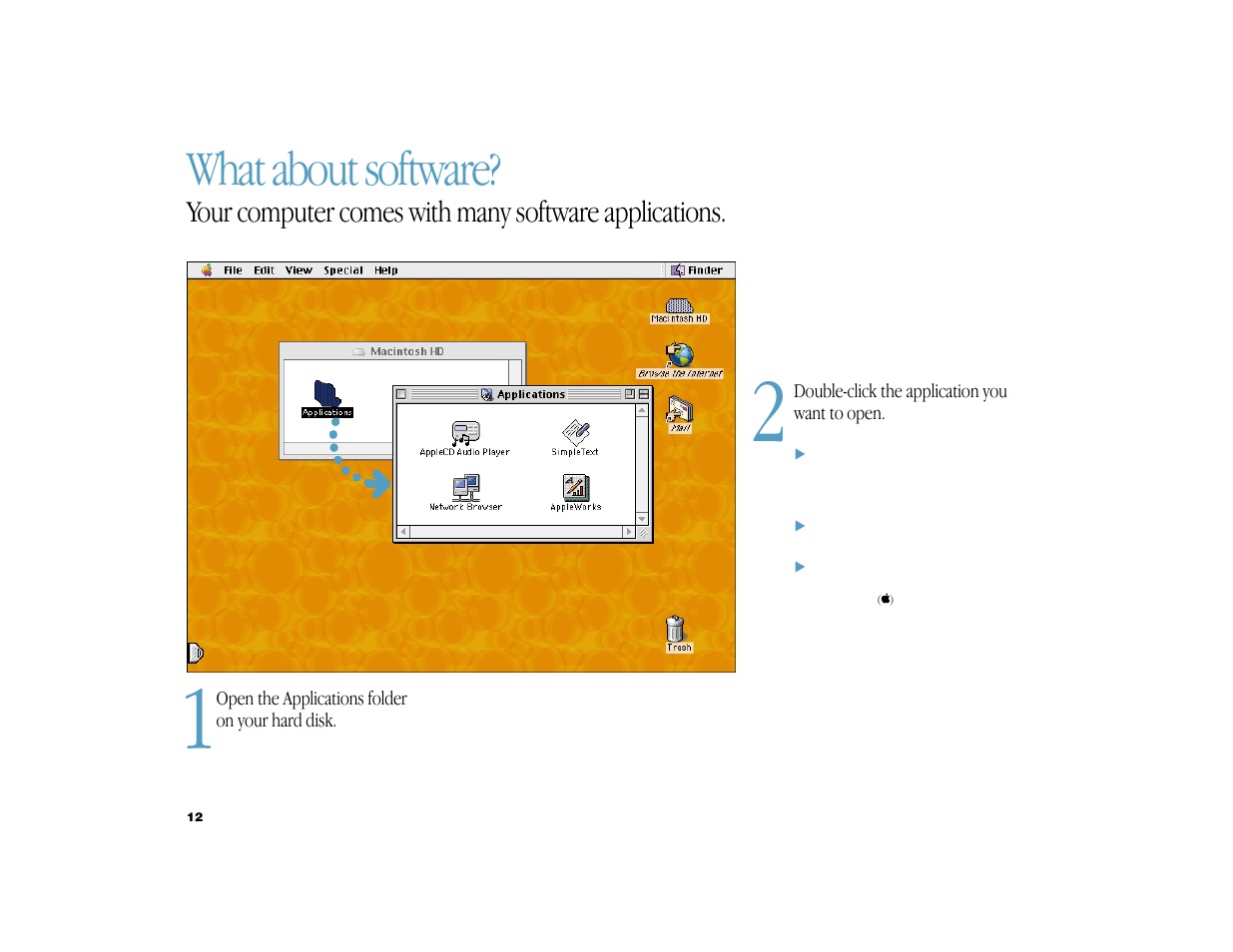 What about software | Apple iMac G3 (DV) User Manual | Page 12 / 33