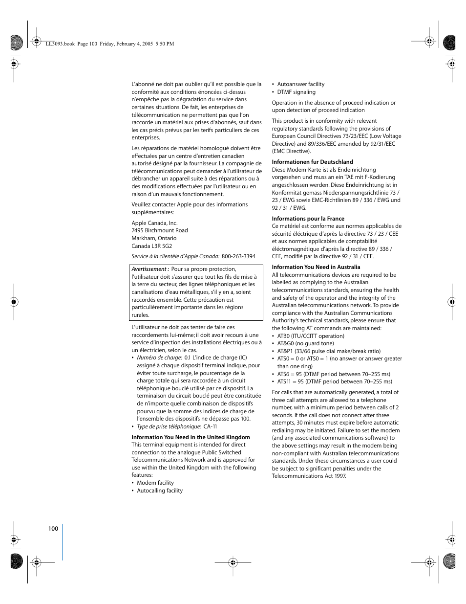 Apple PowerBook G4 (12-inch, 1.5 GHz) User Manual | Page 100 / 112