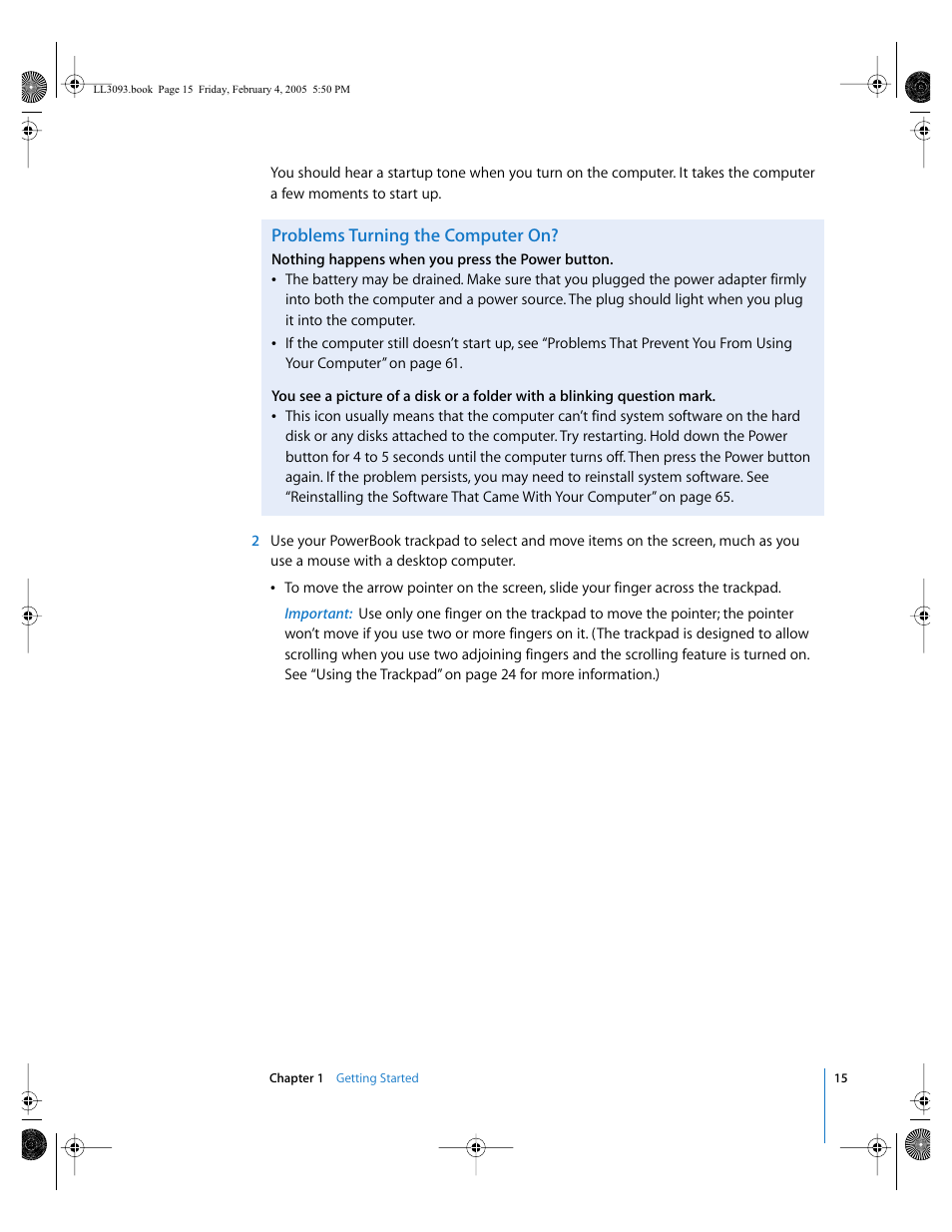 Apple PowerBook G4 (12-inch, 1.5 GHz) User Manual | Page 15 / 112