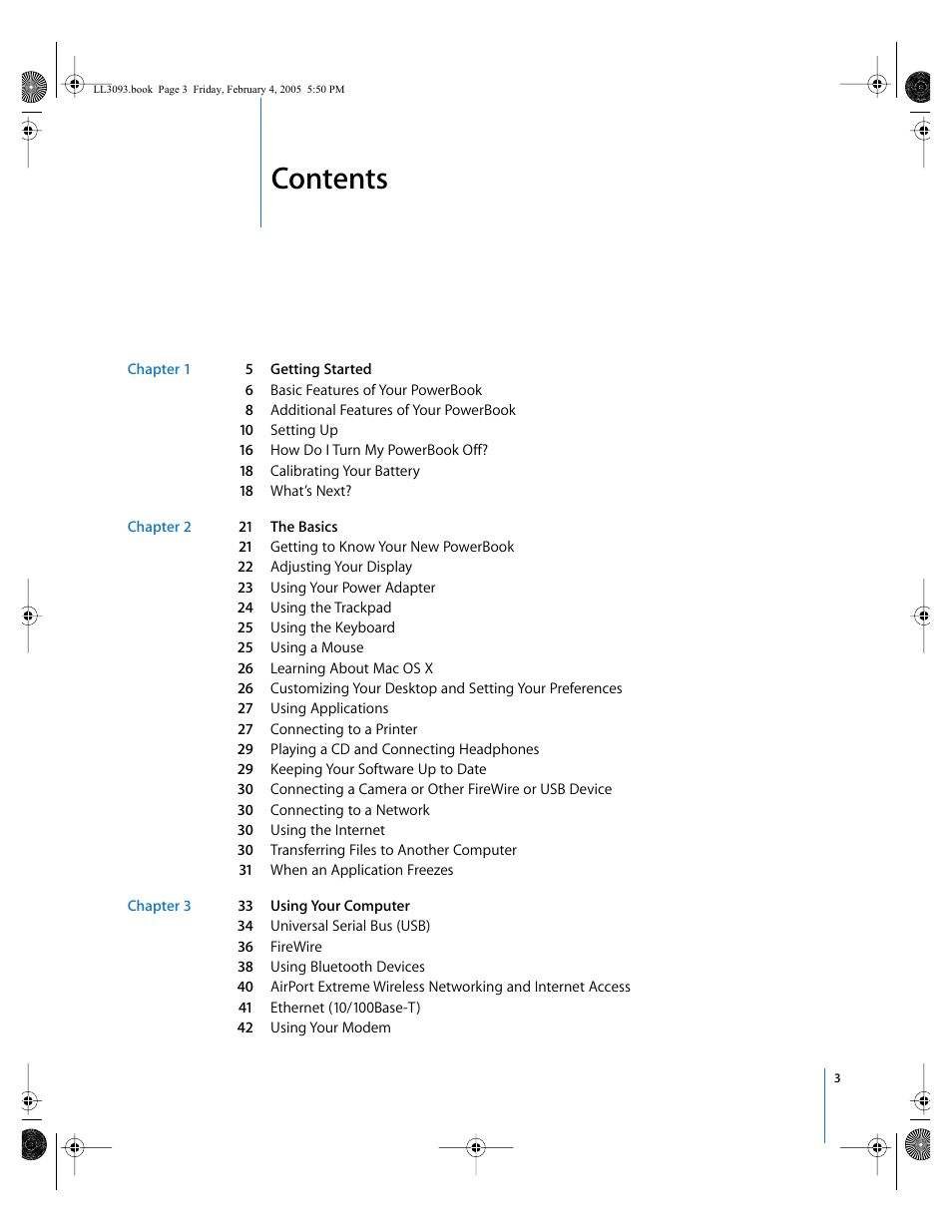 Apple PowerBook G4 (12-inch, 1.5 GHz) User Manual | Page 3 / 112