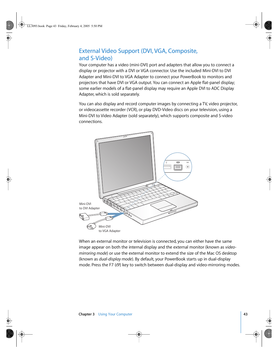 Apple PowerBook G4 (12-inch, 1.5 GHz) User Manual | Page 43 / 112