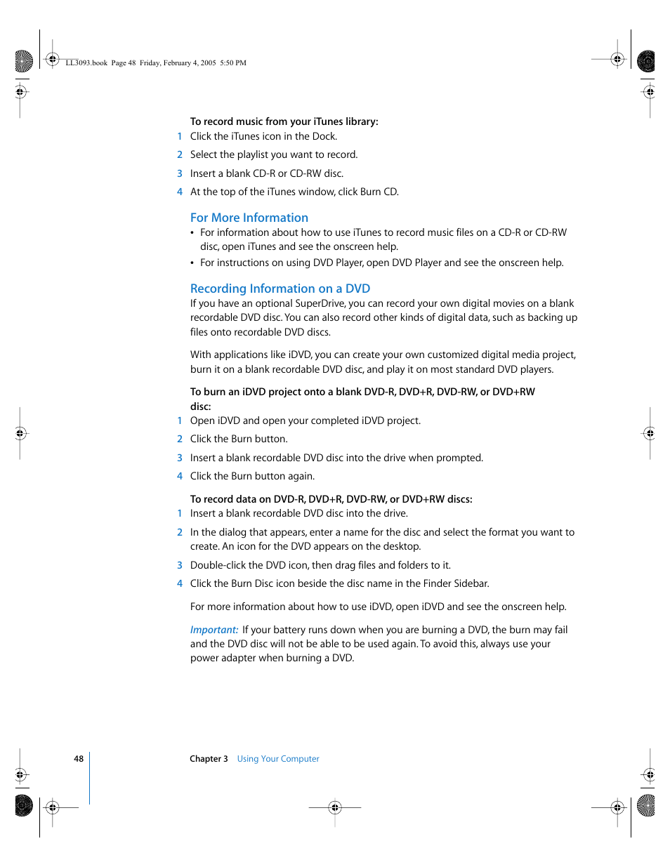 Apple PowerBook G4 (12-inch, 1.5 GHz) User Manual | Page 48 / 112