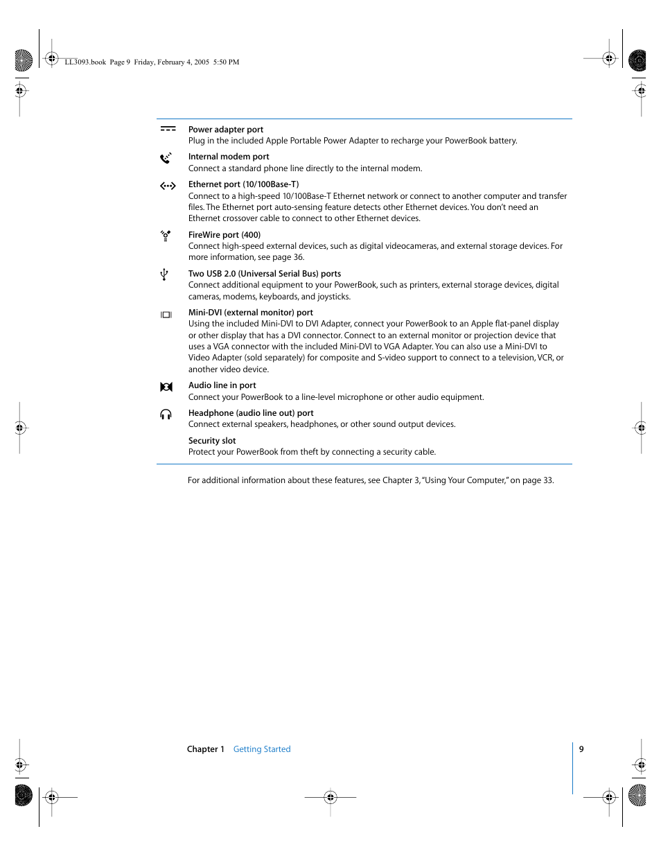 Apple PowerBook G4 (12-inch, 1.5 GHz) User Manual | Page 9 / 112