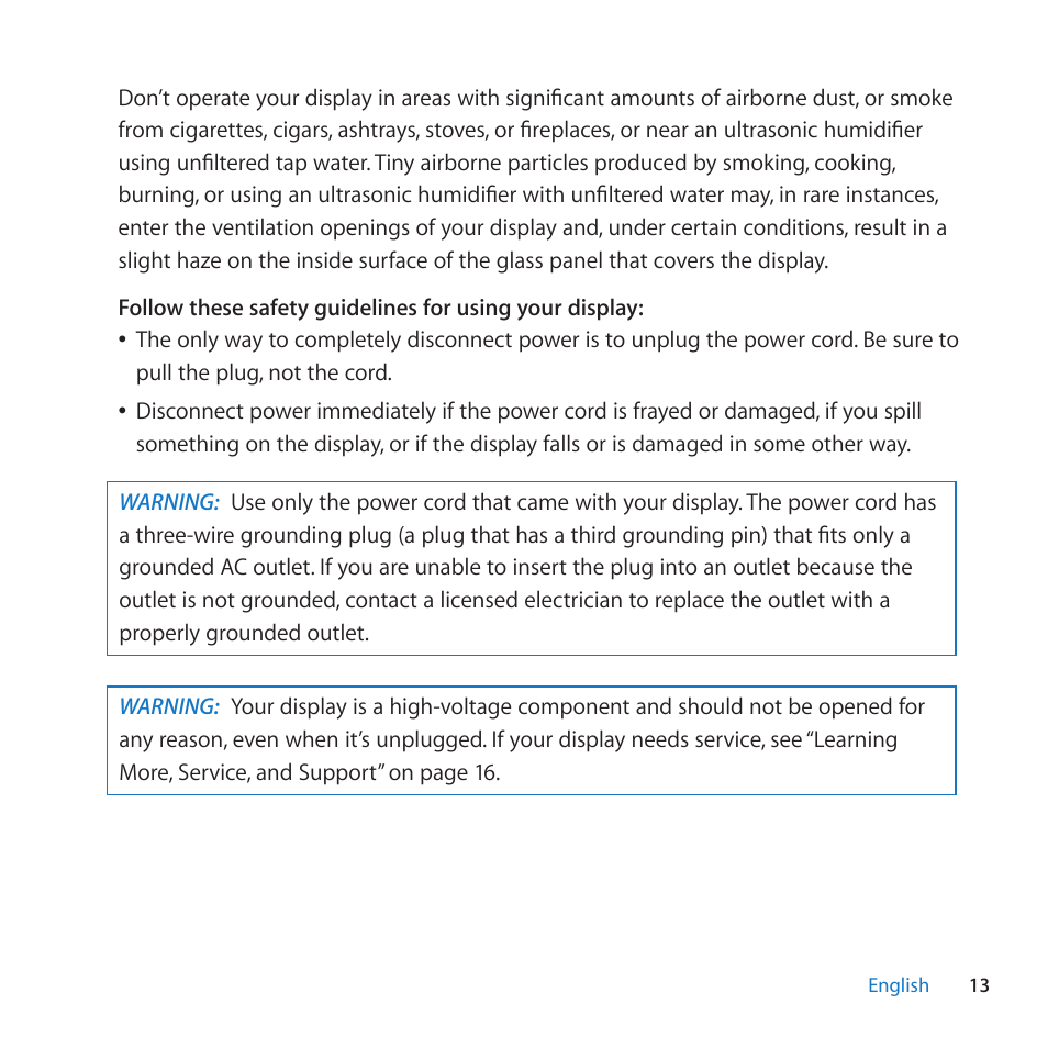 Apple LED Cinema Display (27-inch) User Manual | Page 13 / 64