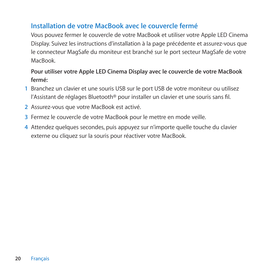 Apple LED Cinema Display (27-inch) User Manual | Page 20 / 64