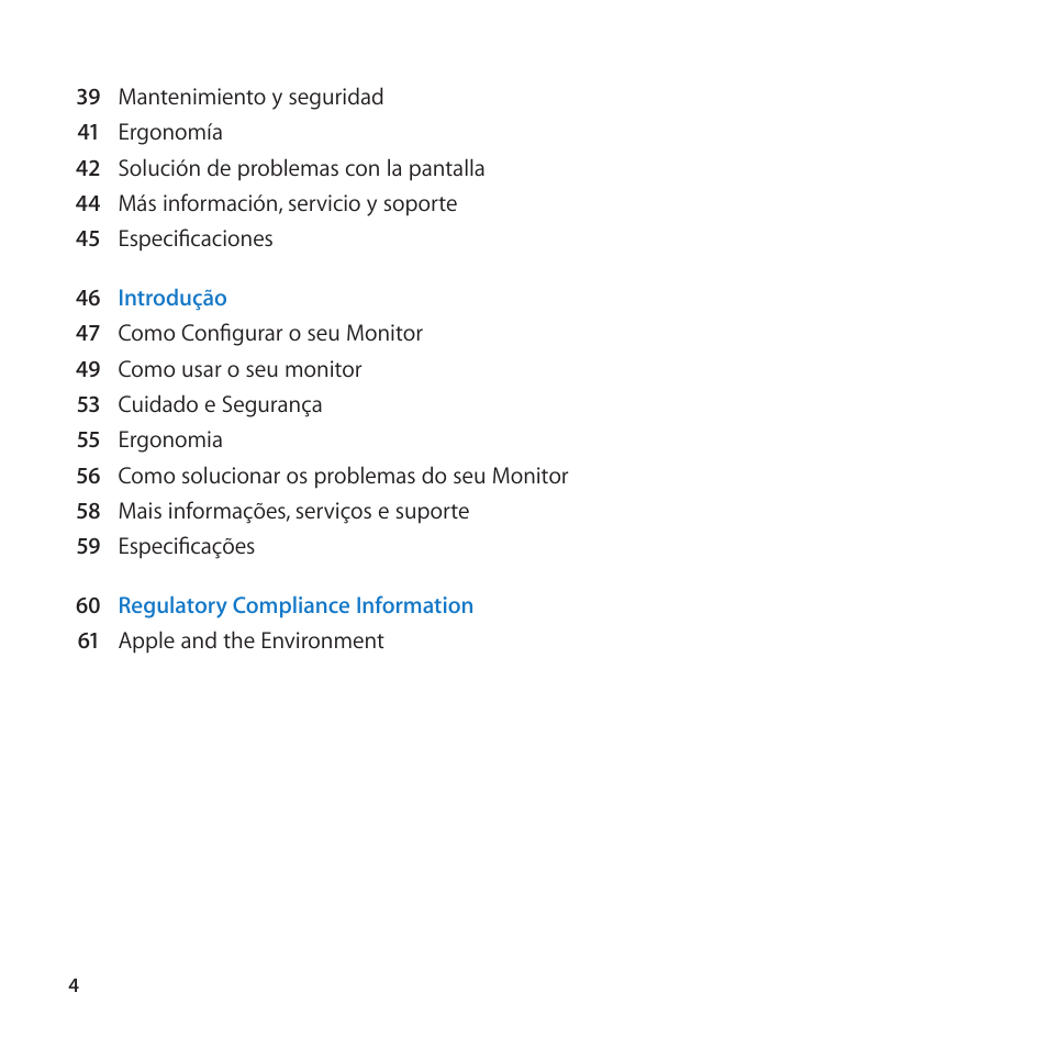 Apple LED Cinema Display (27-inch) User Manual | Page 4 / 64
