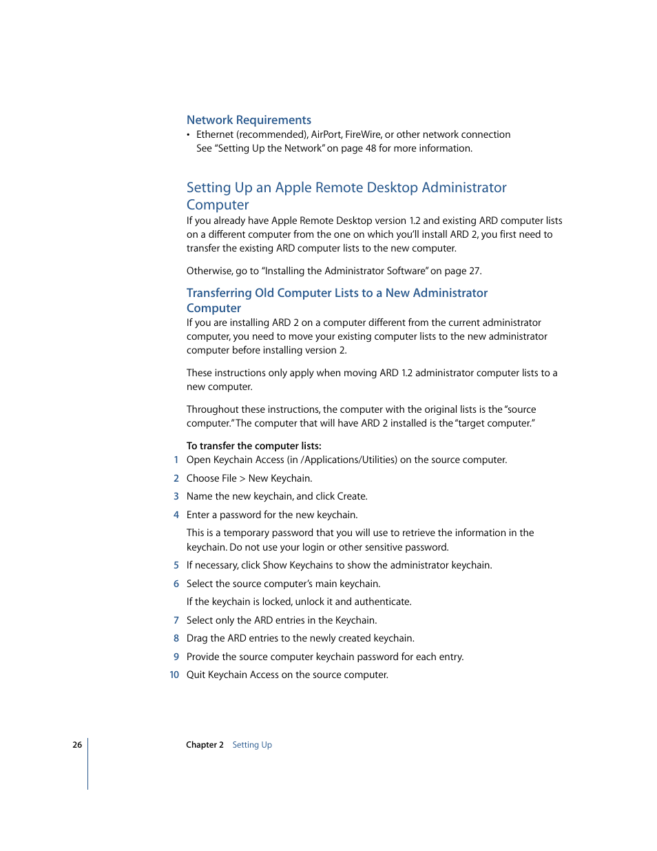 Network requirements | Apple Remote Desktop User Manual | Page 26 / 116